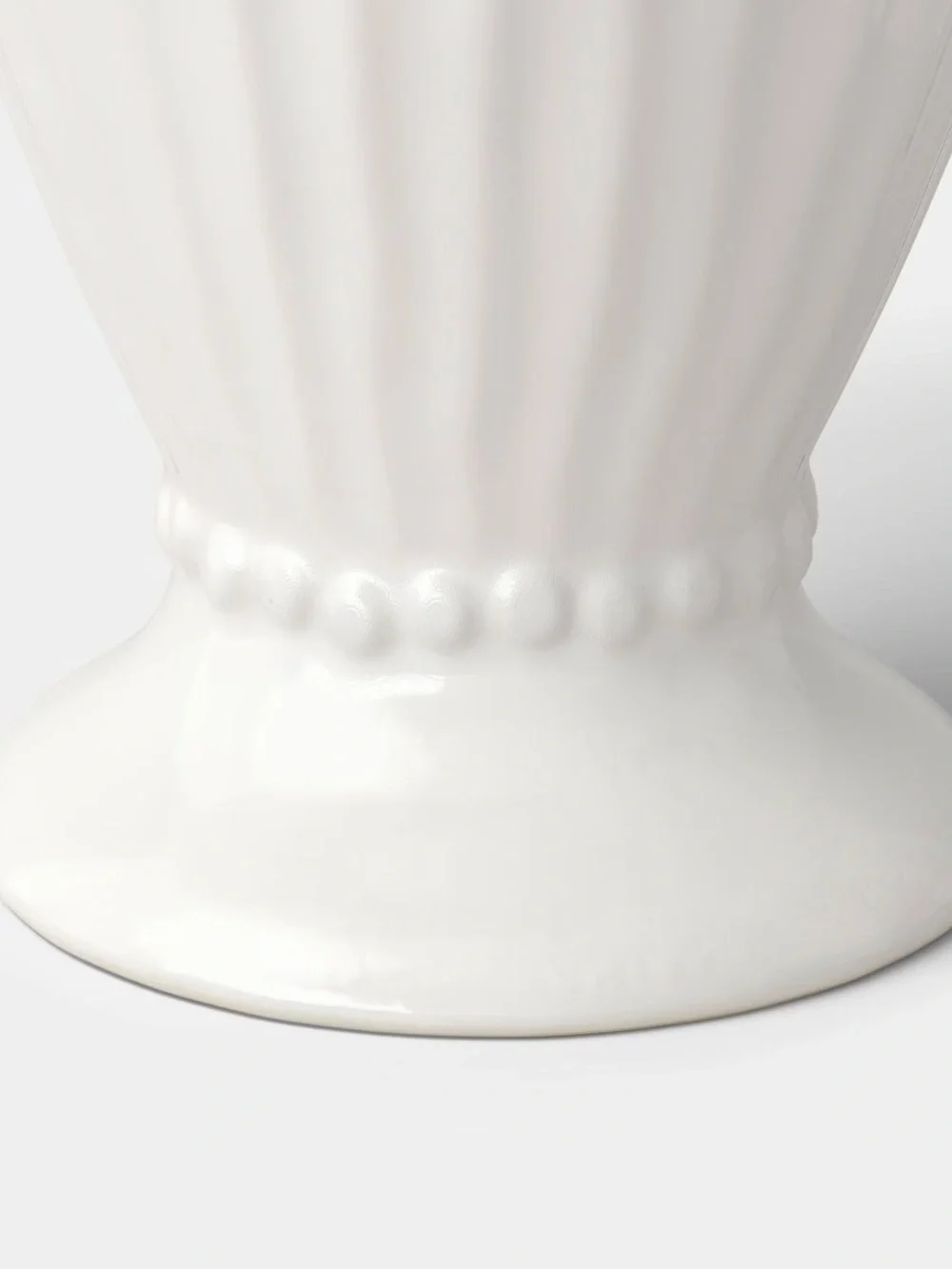 Tall Beaded Ceramic Vase Ivory - Threshold